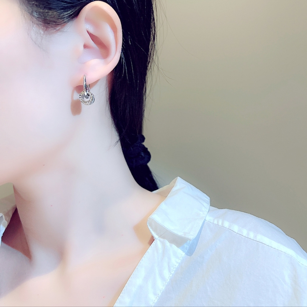 14k gold diamond earrings - Picture 10 of 10